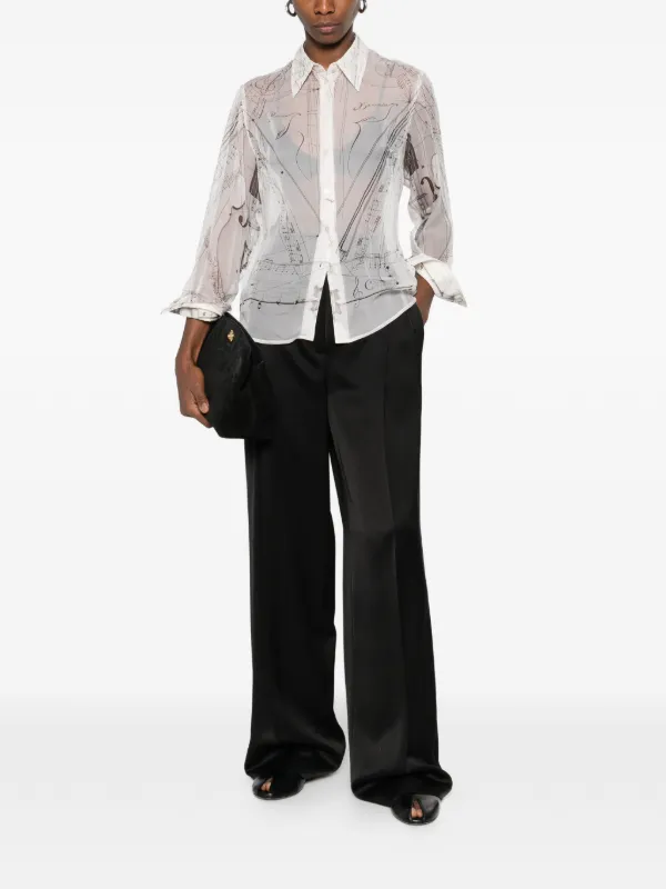 Hermès Pre-Owned 1990s Printed Shirt | White | FARFETCH OM