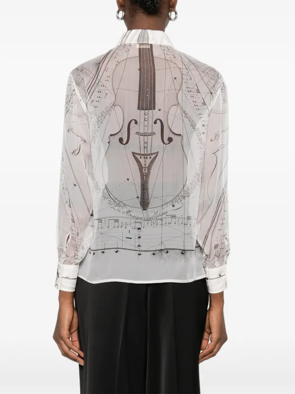 Hermès Pre-Owned 1990s Printed Shirt | White | FARFETCH OM