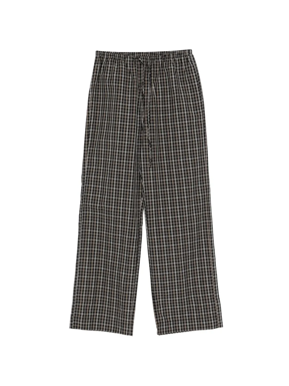 Róhe drawstring checked trousers - Nero