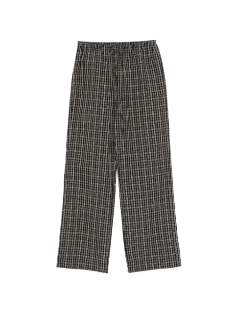 Róhe drawstring checked trousers