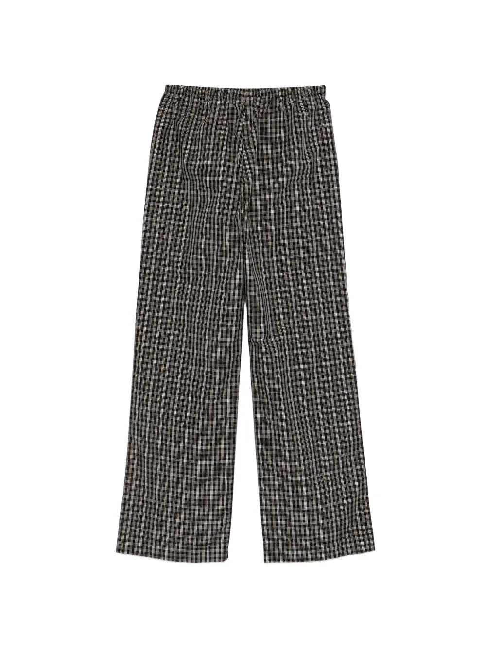  Róhe Drawstring Checked Trousers - Black 