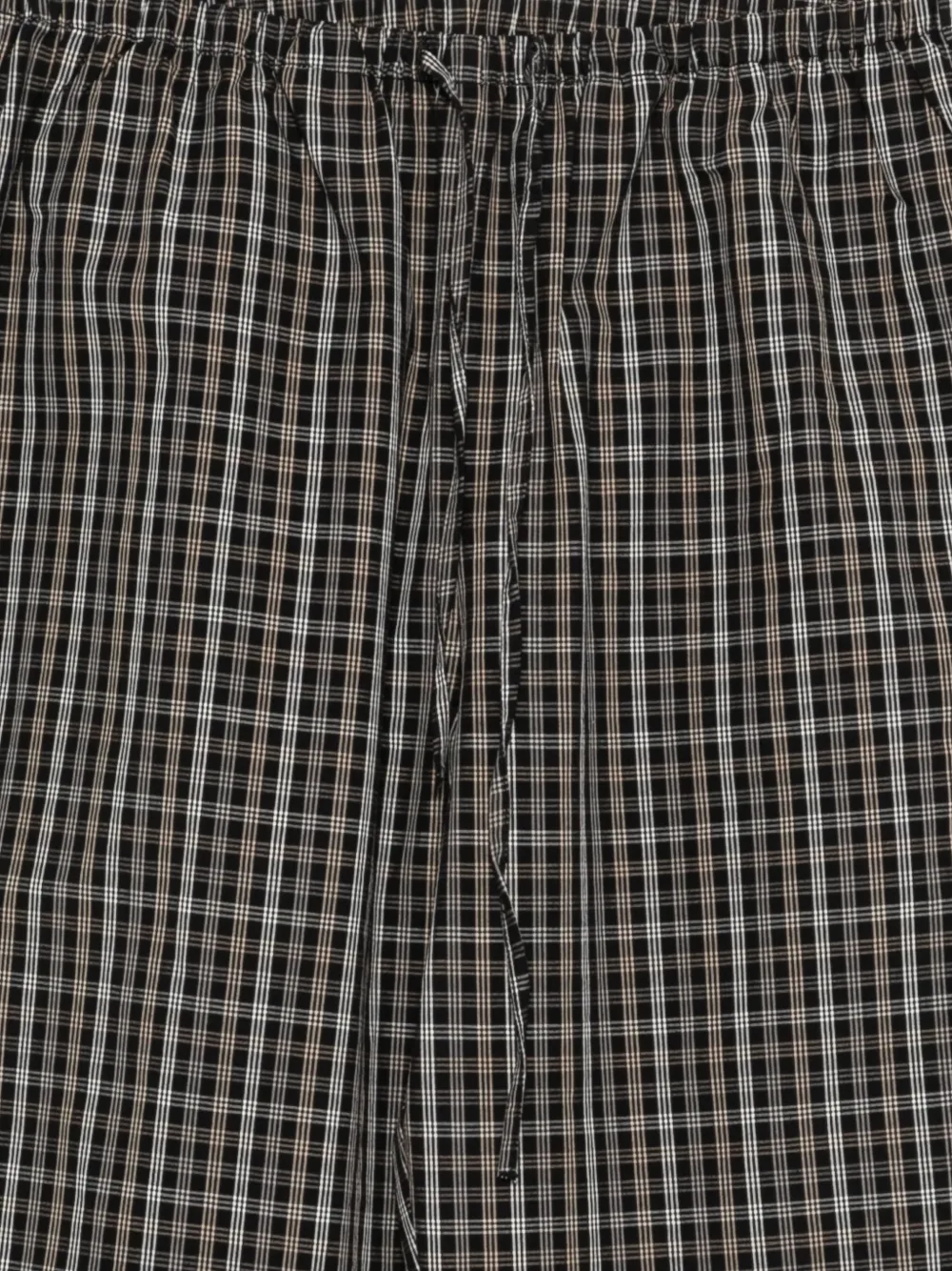  Róhe Drawstring Checked Trousers - Black 