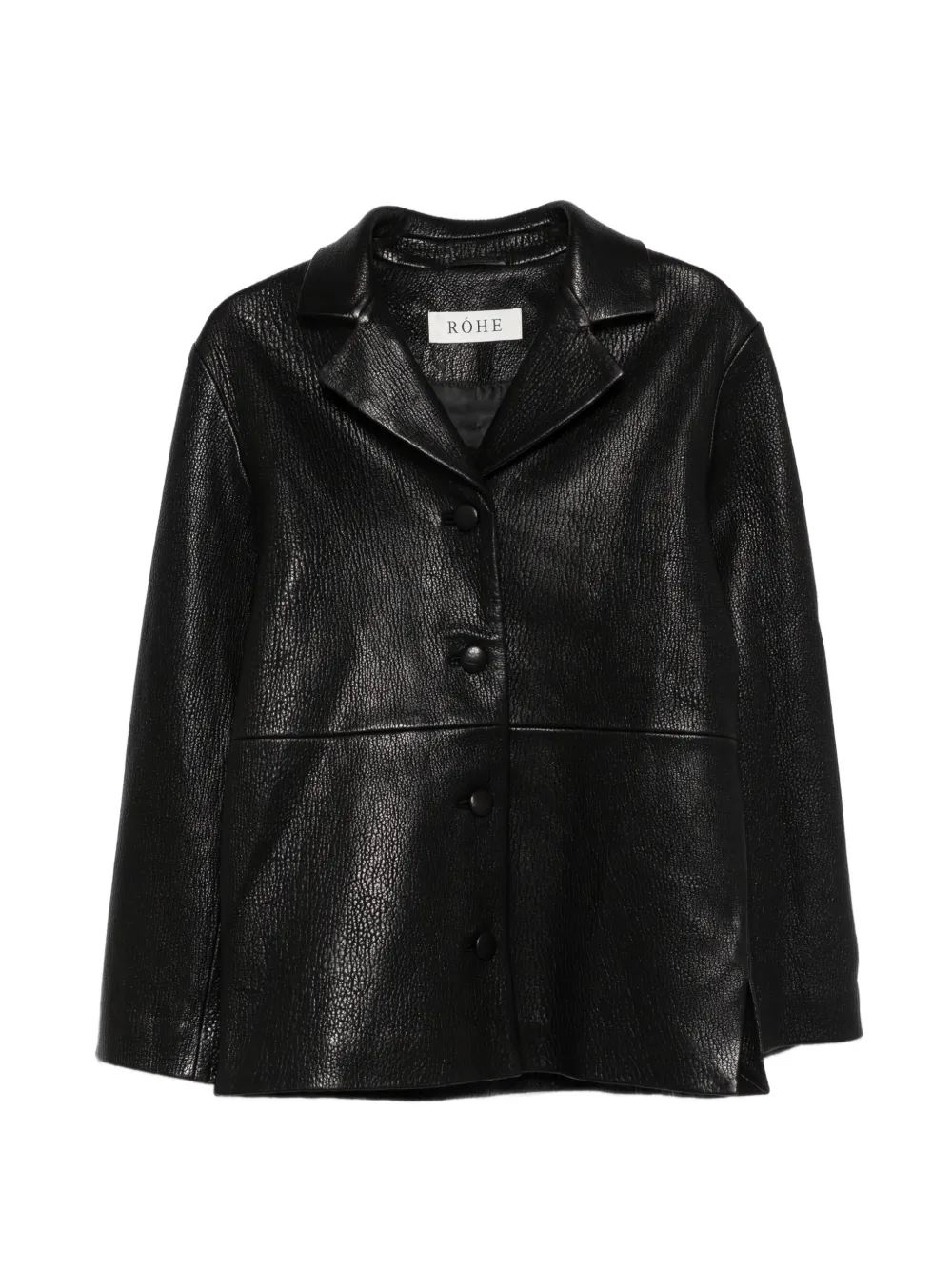 Róhe buttoned panelled coat - Nero