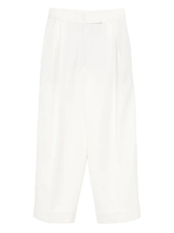 Róhe Pleated Trousers in Neutrals