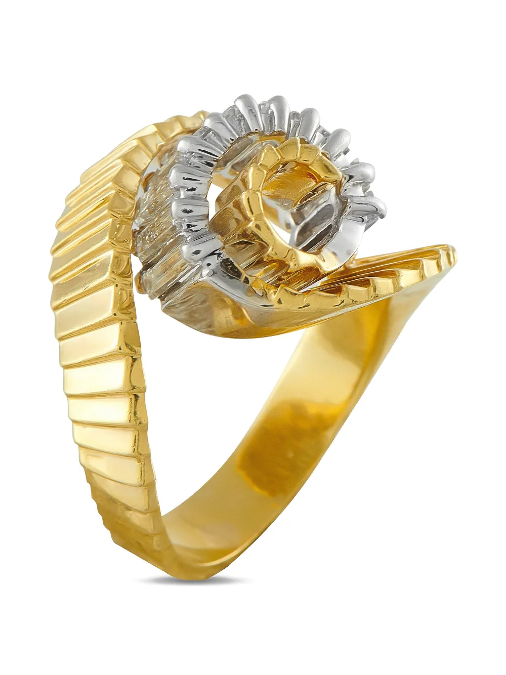 Jose Hess diamond 18k yellow gold swirl ring - Oro