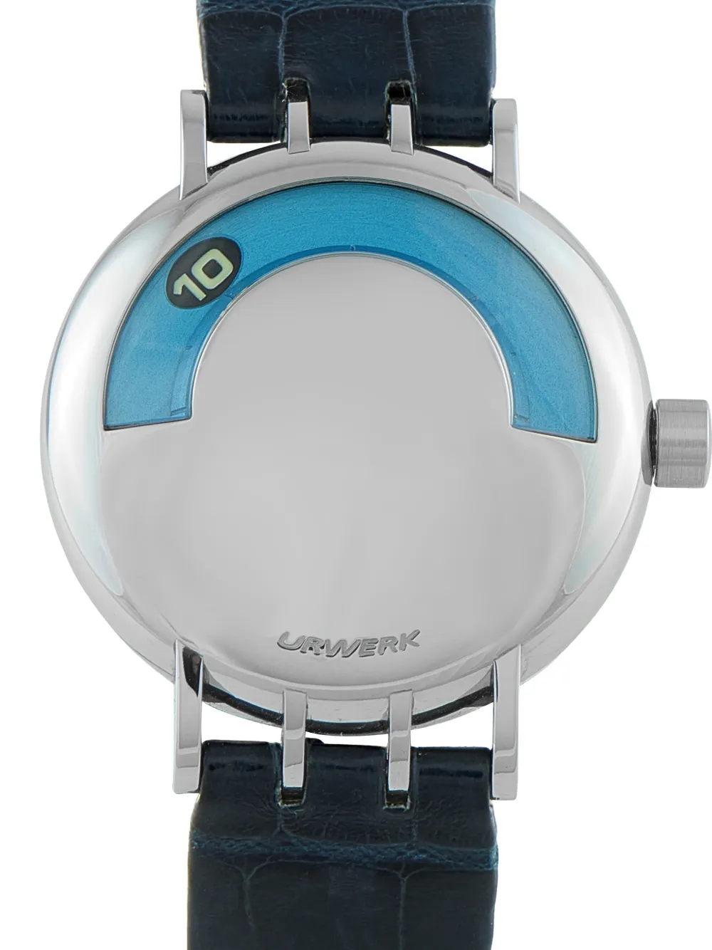 Urwerk steel wandering hours 38mm watch - Blu