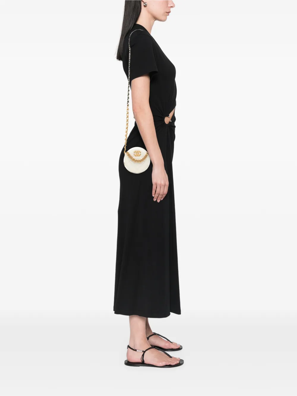 CHANEL Pre-Owned 2020 Lambskin 19 Round Clutch with Chain satchel | Pre-Owned | Image 2