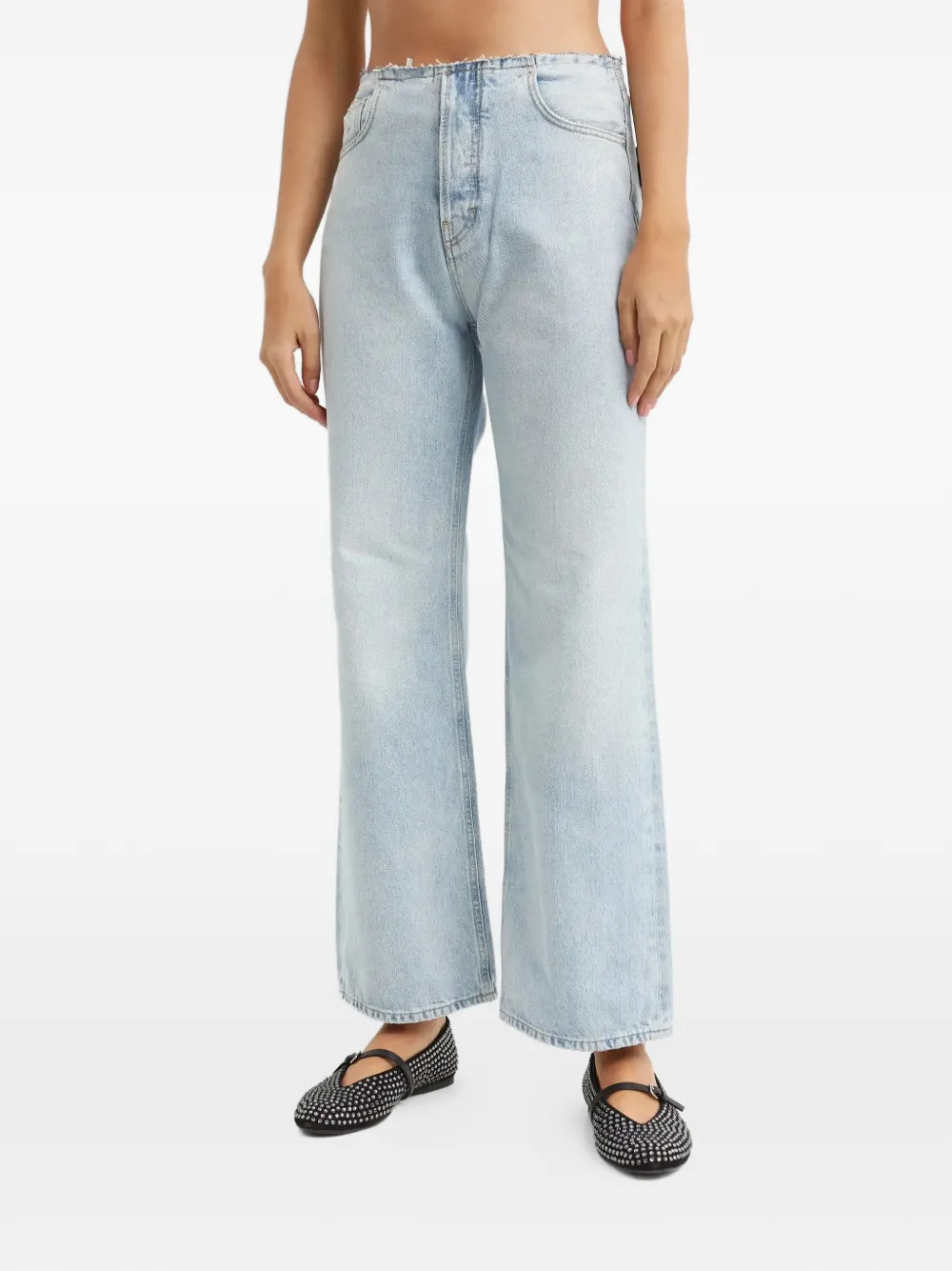 Haikure Korea WB raw-finished five-pocket jeans - Blu