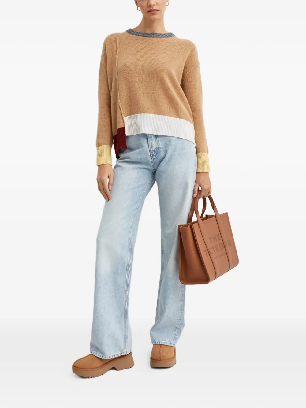 Haikure frayed-waist five-pocket jeans - Blauw