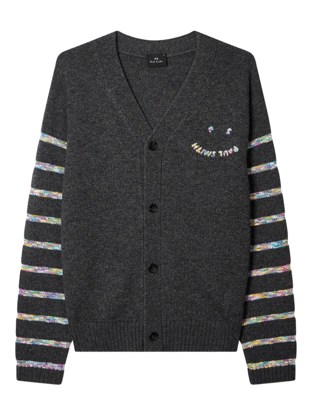 PS Paul Smith embroidered-detail cardigan - Grau