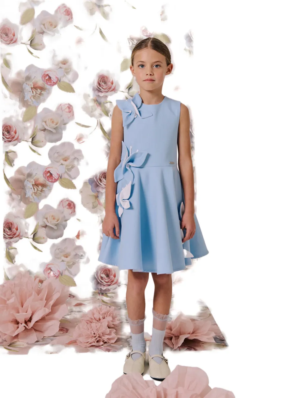 JESSIE AND JAMES KIDS Jurk met vlinder applicatie Blauw