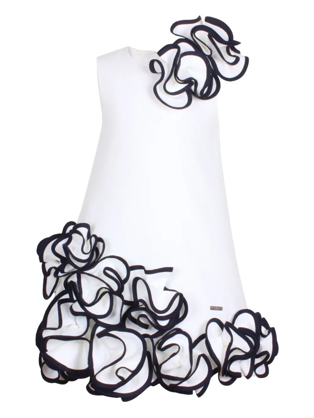 JESSIE AND JAMES KIDS Blossoming Love ruffled A-line dress - Bianco