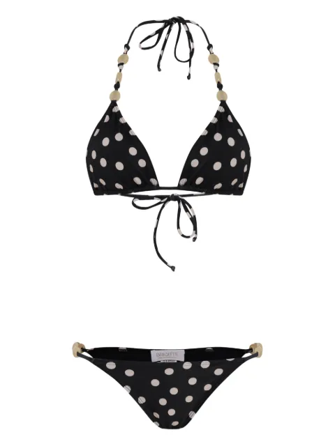Brigitte beaded-strap bikini