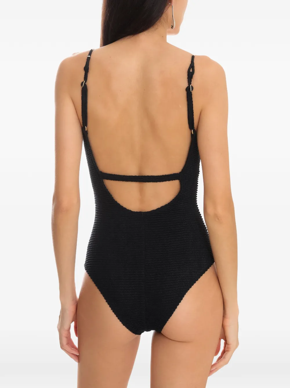  Brigitte Emilly Textured Swimsuit - Black 