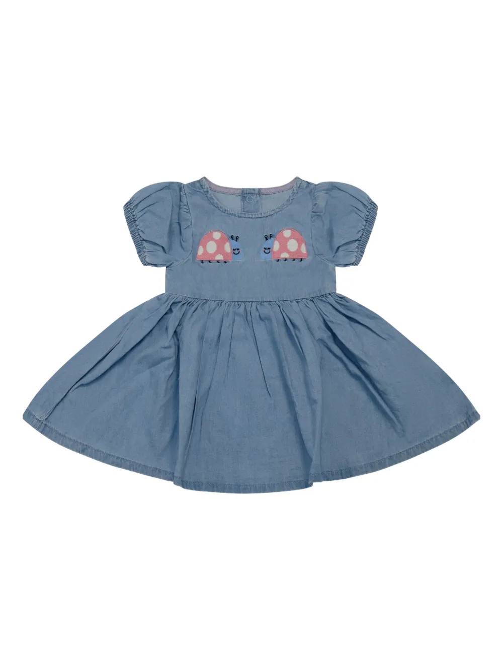 Stella McCartney Kids short-sleeve embroidered dress - Blu