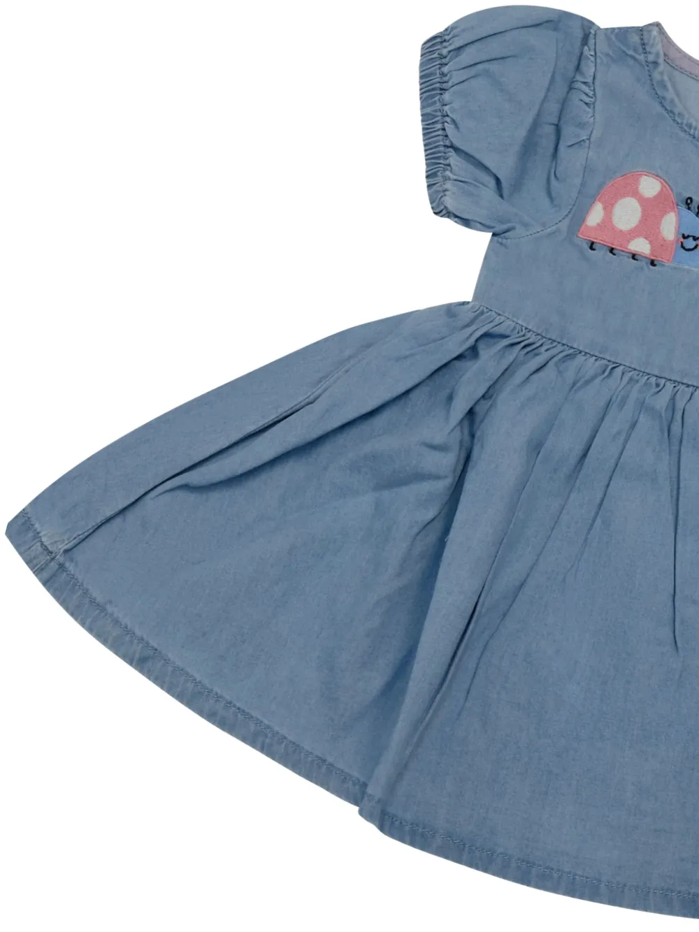  Stella Mccartney Kids Short-sleeve Embroidered Dress - Blue 