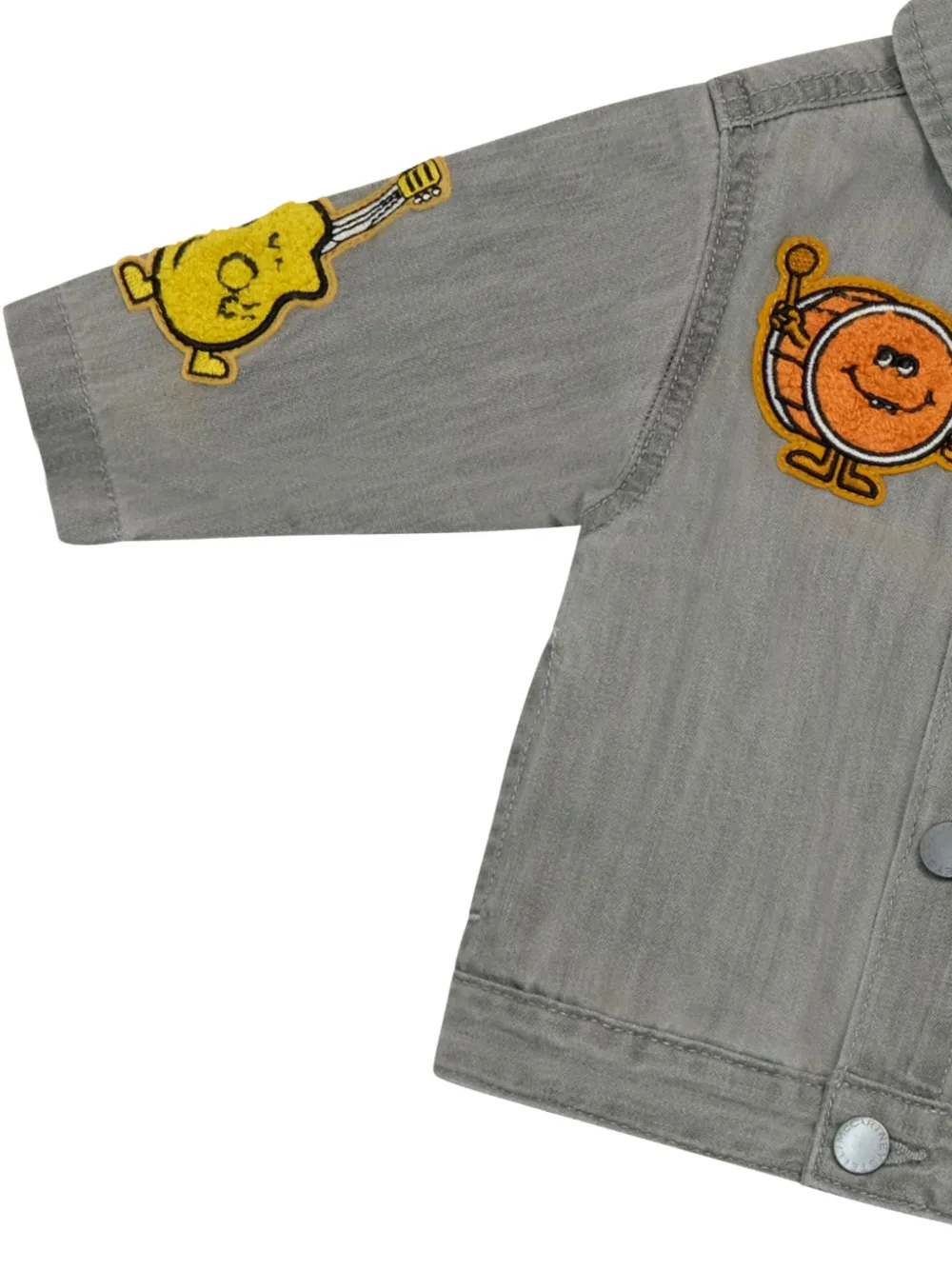 Stella McCartney Kids Shirt met muziek-applicatie Grijs