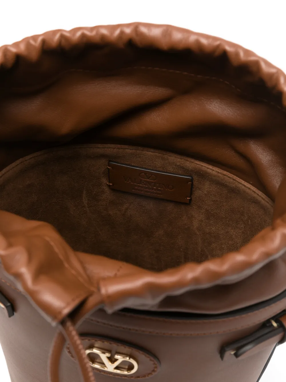Antibes logo-plaque bucket bag