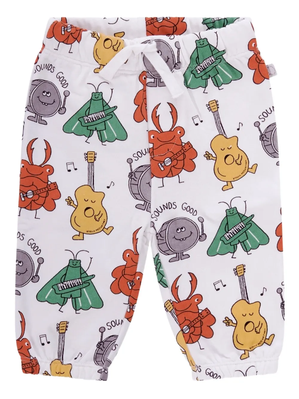 Stella McCartney Kids band-print drawstring trousers - Bianco