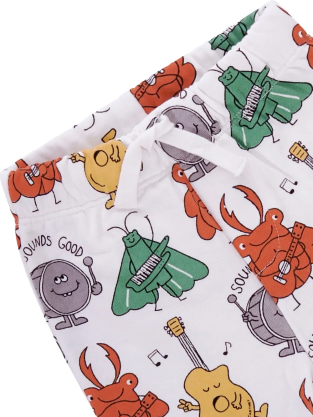 Stella McCartney Kids Broek met bandprint en trekkoord Wit