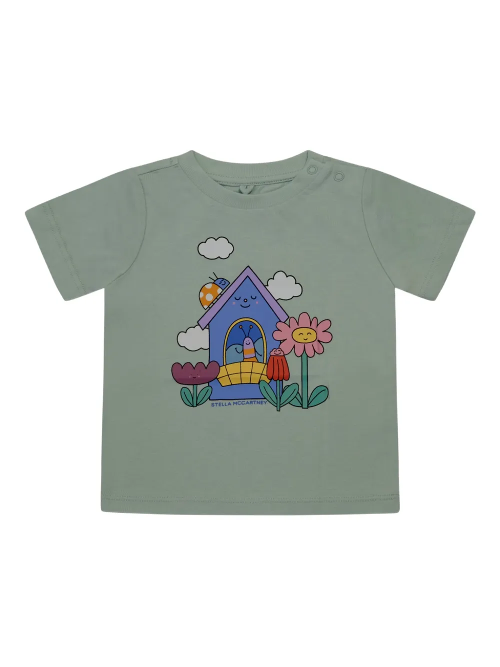 Stella McCartney Kids graphic-print T-shirt - Verde