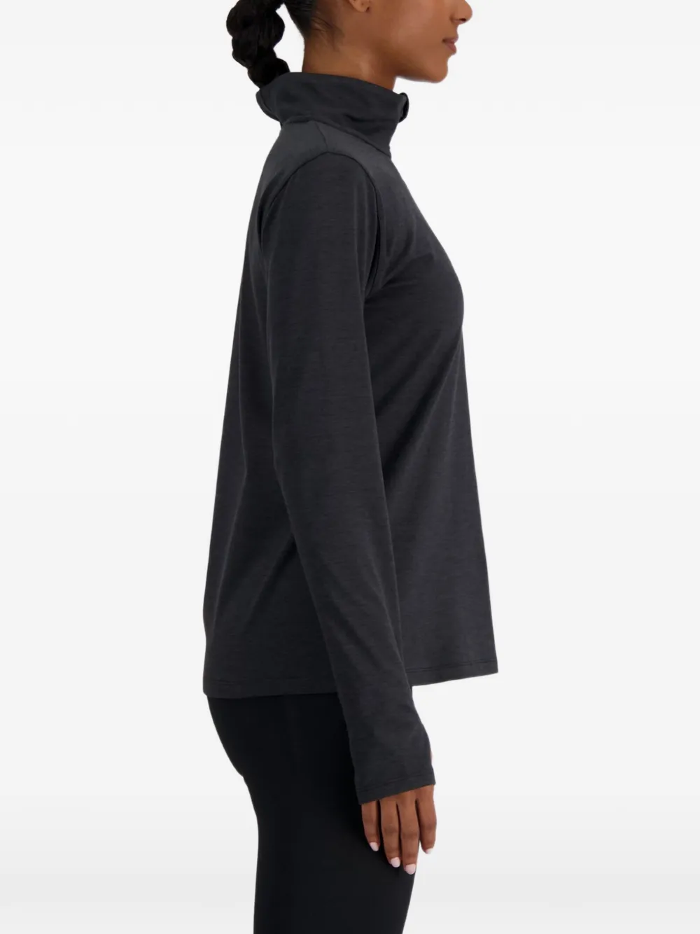 New Balance Sport Essentials Space Dye 1 4 Dip sweater Zwart