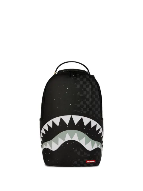 Sprayground Deep Space Drip shark checkerboard backpack