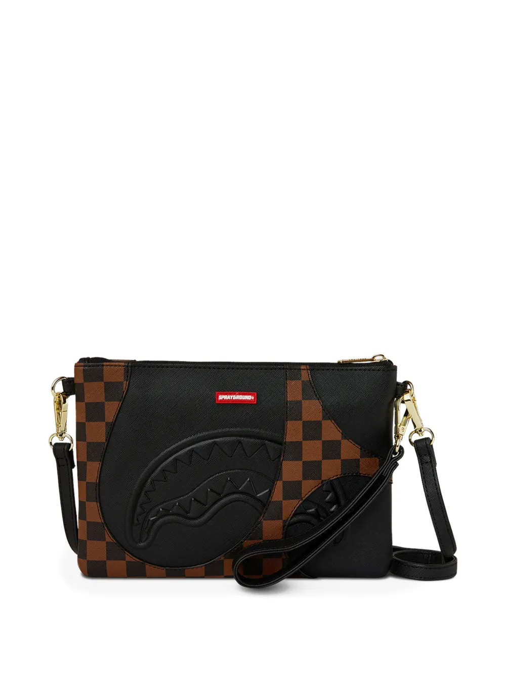 Sprayground Clutch goffrata Jetstream - Marrone