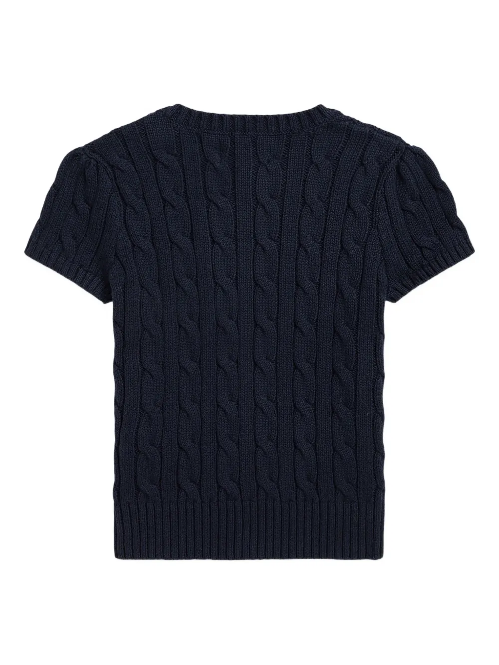 POLO RALPH LAUREN KIDS Kabelgebreid T-shirt met korte mouwen Blauw