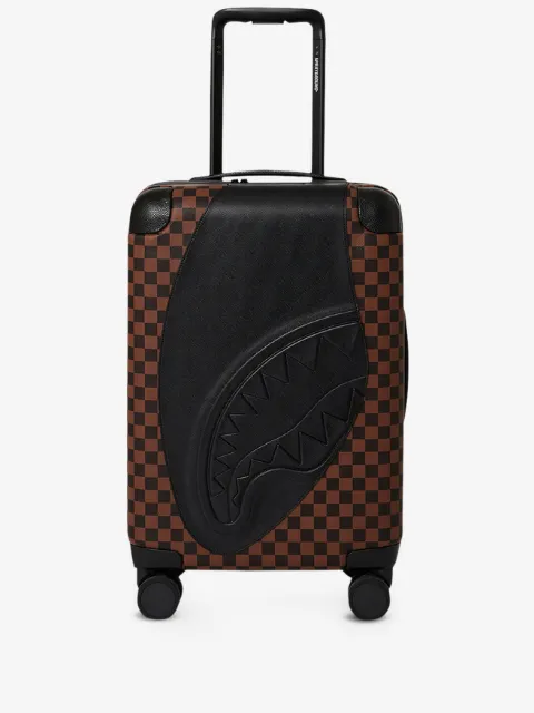 Sprayground Jetstream checkerboard shark trolley bag