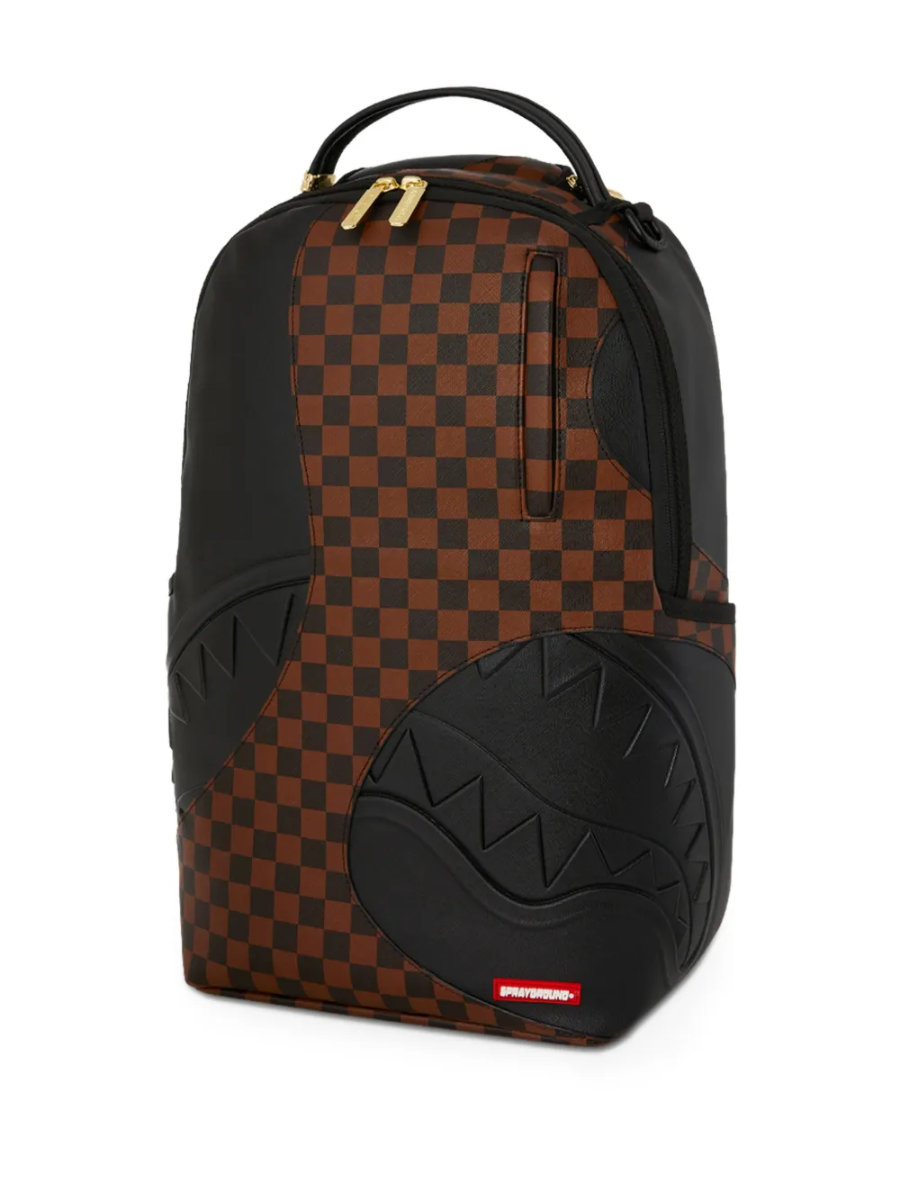  Sprayground Jetstream Check Embossed Backpack - Brown 