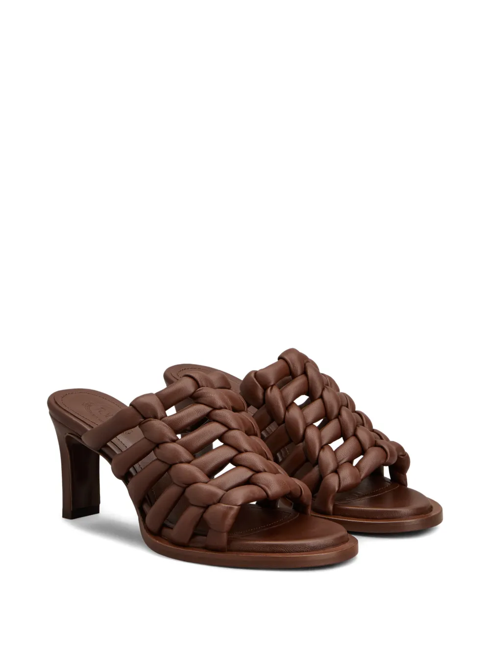 Tod's Intreccio sandalen met hak Bruin