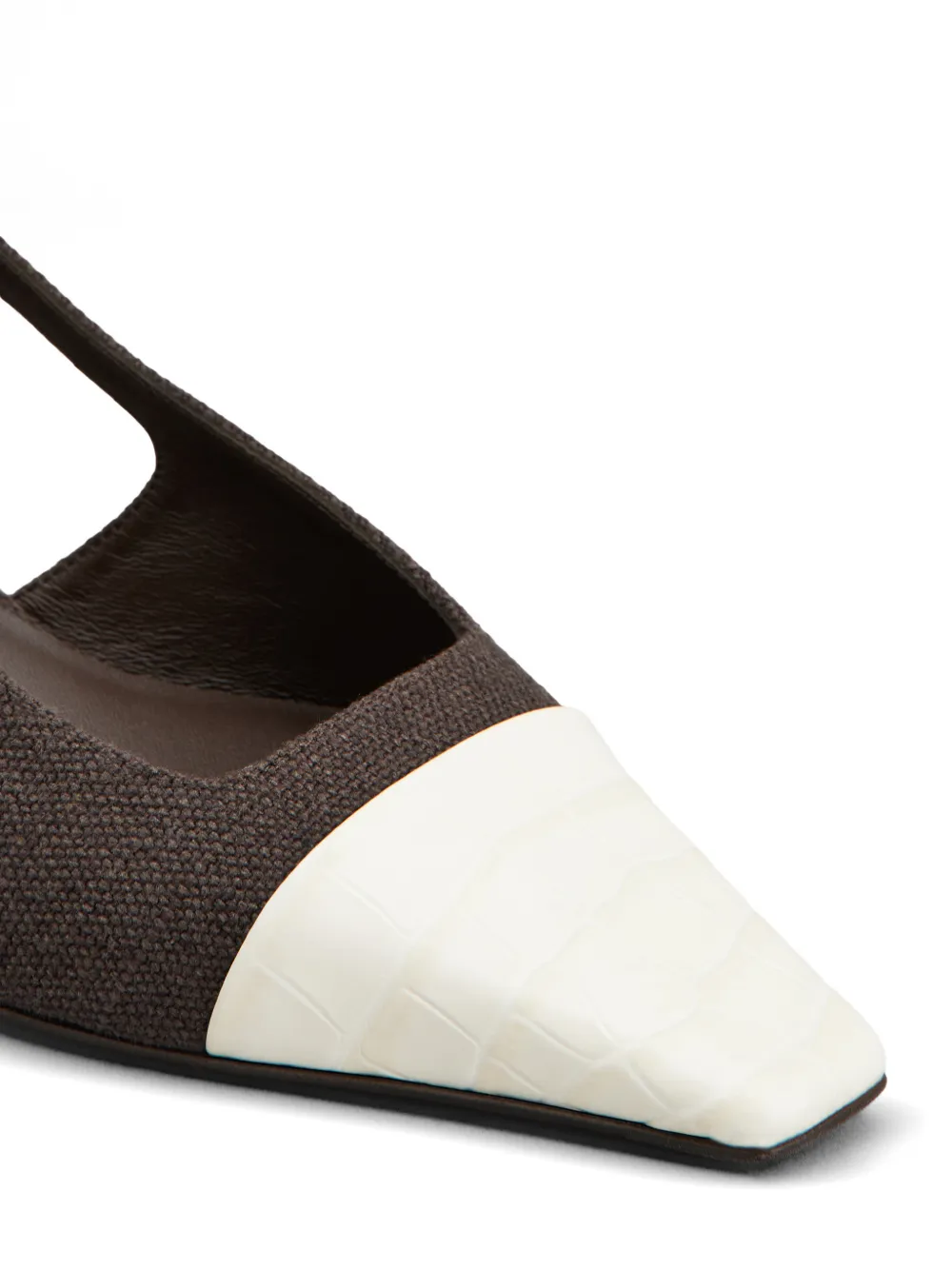 Tod's Slingback pumps met krokodillen-reliëf Bruin