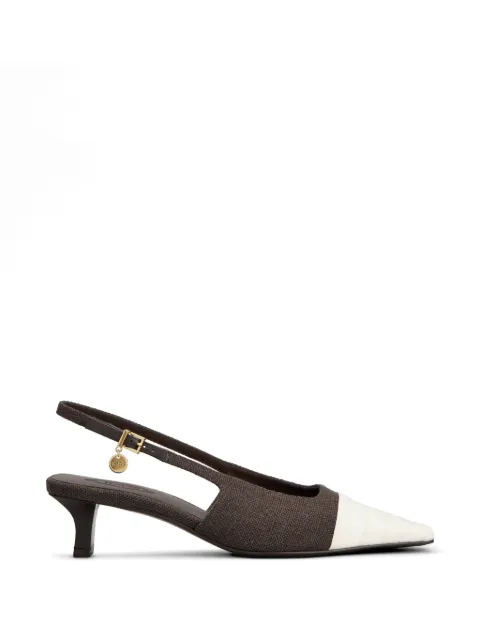 Tod's croc-effect slingback pumps