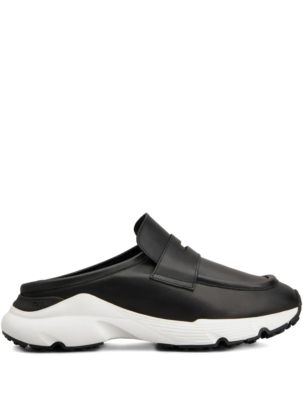 Tod's Muiltjes met penny bar Zwart