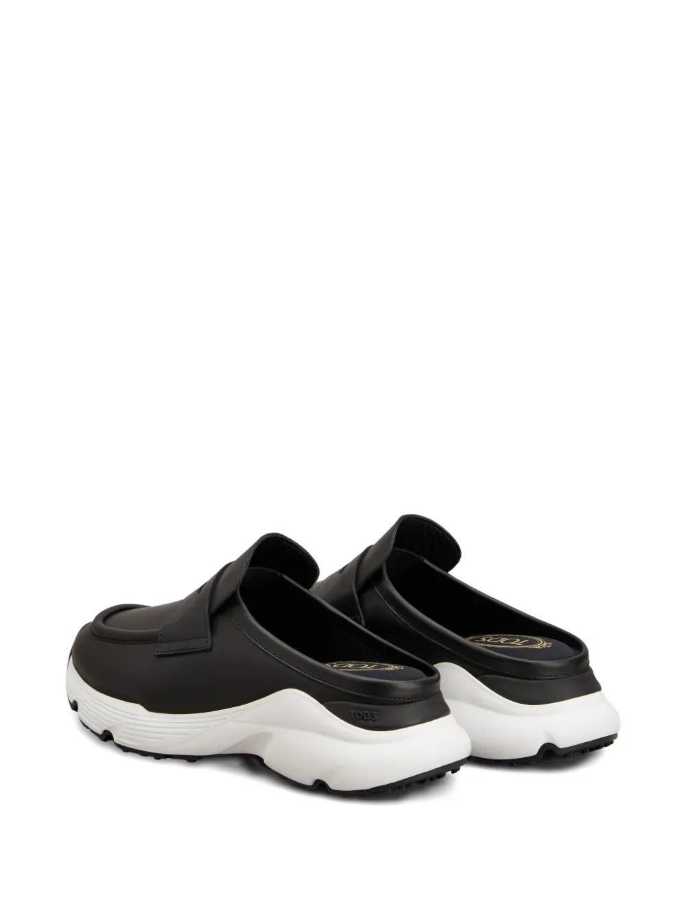 Tod's Muiltjes met penny bar Zwart