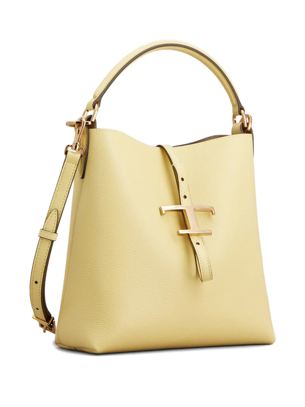 Tod's T Timeless kleine bucket-tas met hanger Geel