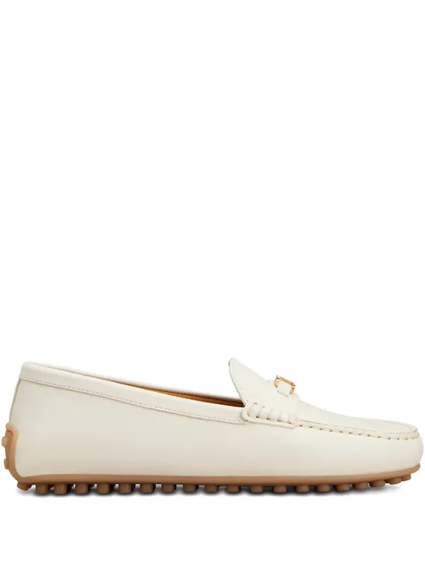 Tod's City Gommino Loafers in Leather in Neutrals