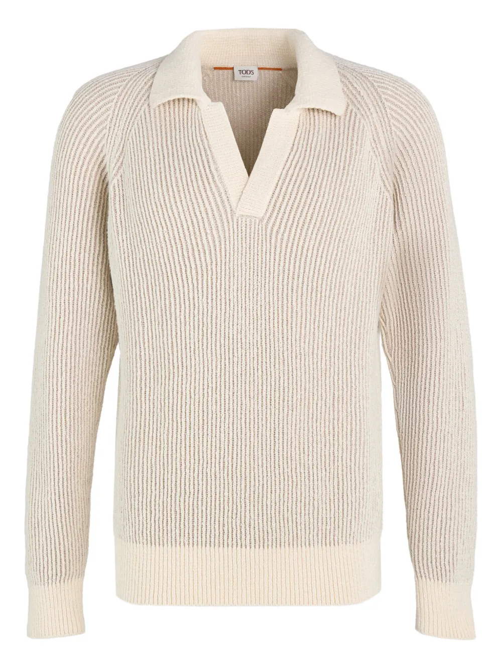 Tod's ribbed V-neck sweater - White