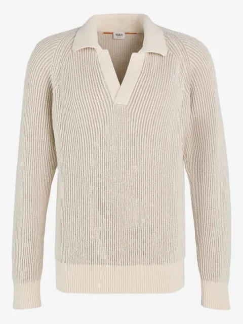 Tod's ribbed V-neck sweater