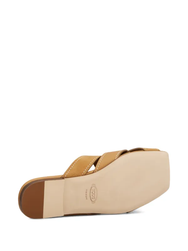Tod's クロスストラップ サンダル | ブラウン | FARFETCH JP