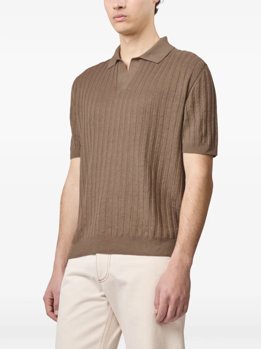 Tod's Geribbeld poloshirt Bruin