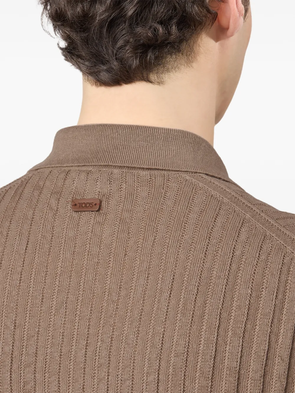 Tod's Geribbeld poloshirt Bruin