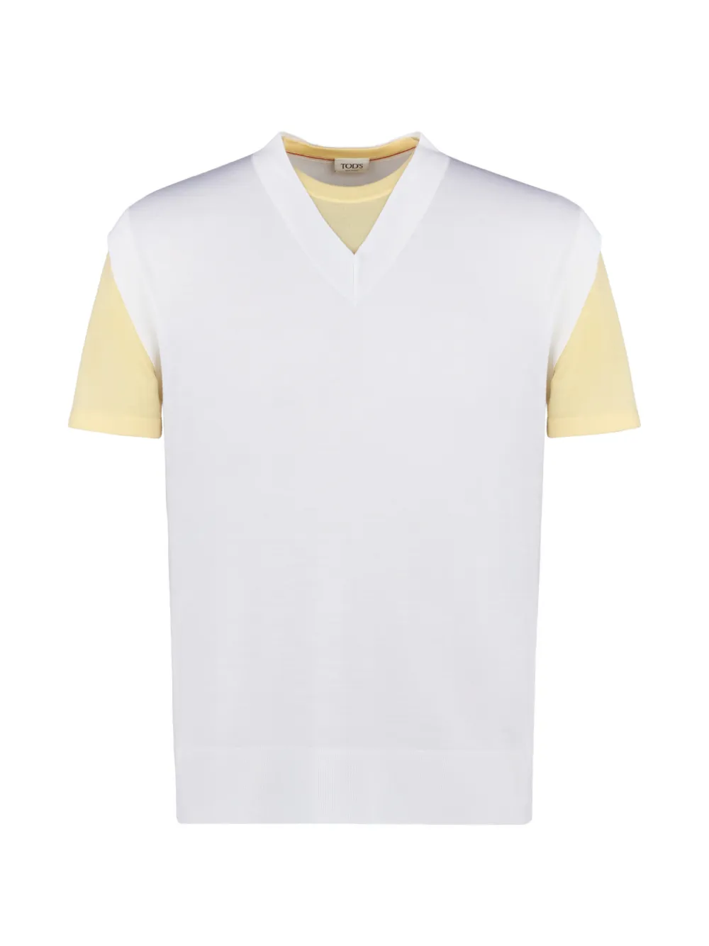 Tod's fake V-neck layered T-shirt - White