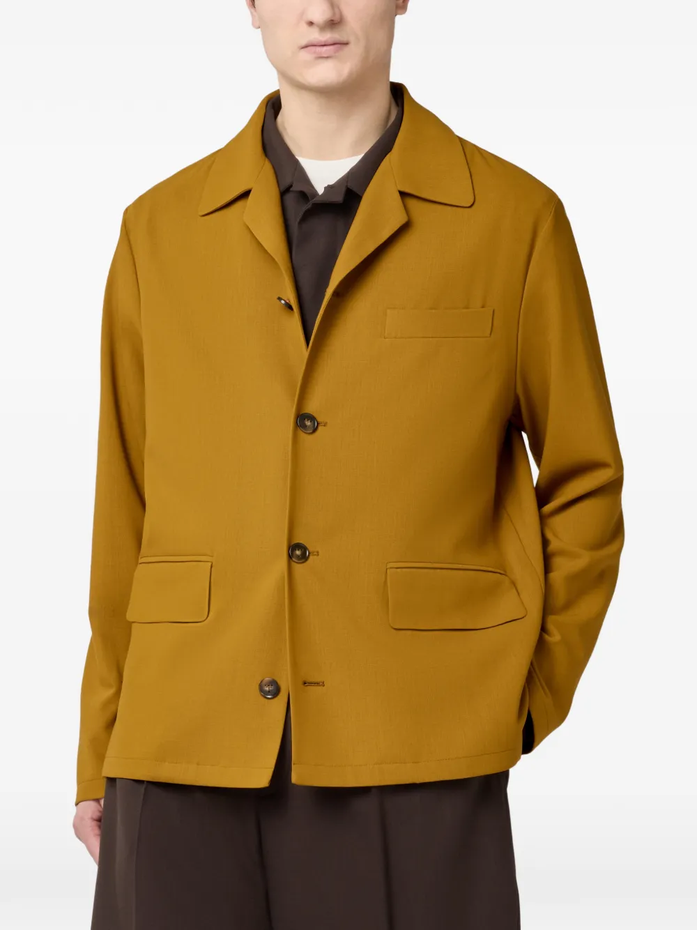 Tod's Shirtjack met klepzak en knopen Geel