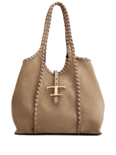 Tod's braided pendant shopping tote bag