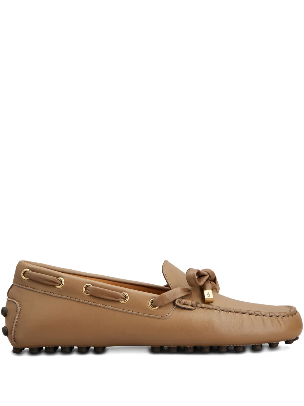 Tod's bow-detail loafers Beige
