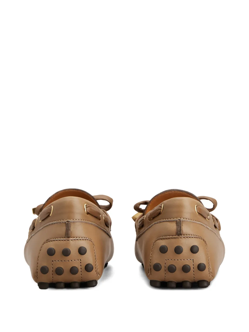 Tod's bow-detail loafers Beige