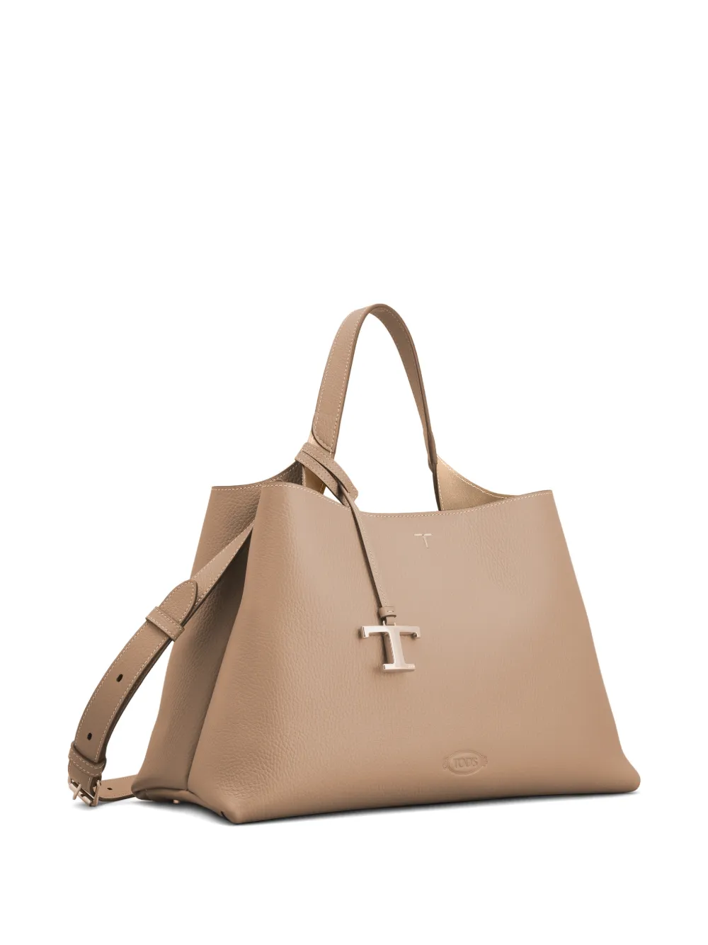 Tod's Shopper met logo en handgreep aan de bovenkant - Beige