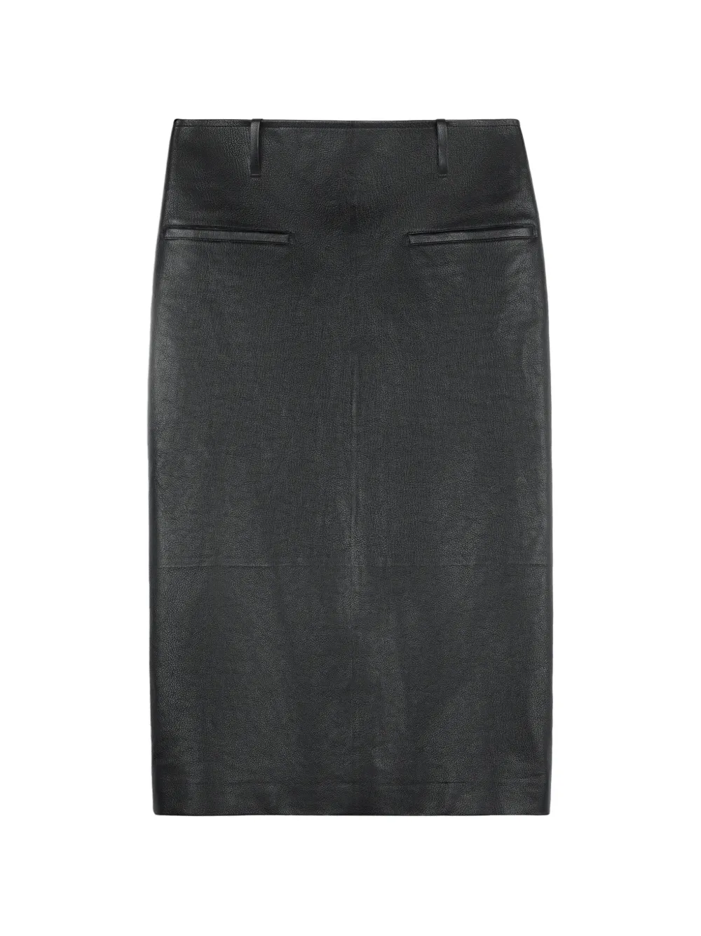 Tod's midi leather skirt - Black